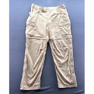REI Co-op Pants Womens 20W Sahara Convertible Cargo Hiking Khaki Zip Off